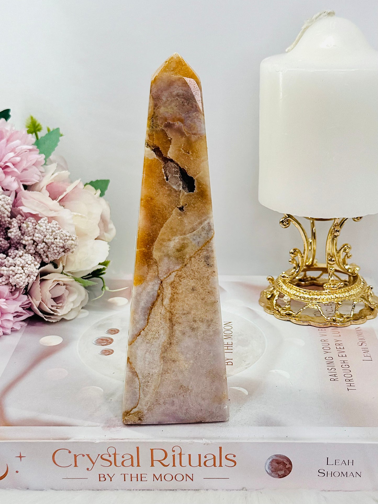 ⚜️ SALE ⚜️ Large 15.5cm Natural Pink Amethyst Carved Obelisk | Tower From Brazil