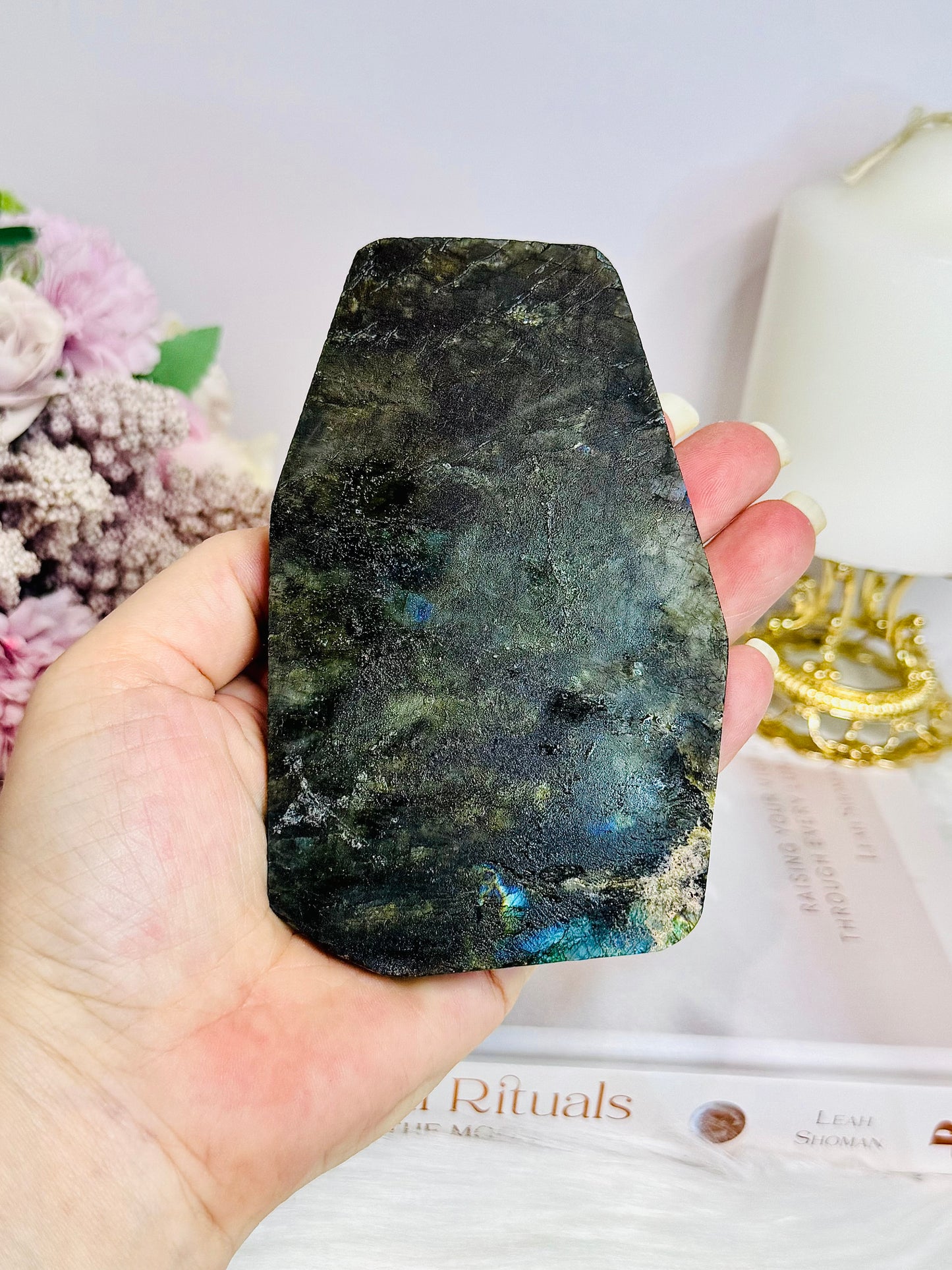 Natural Labradorite Slab 12cm