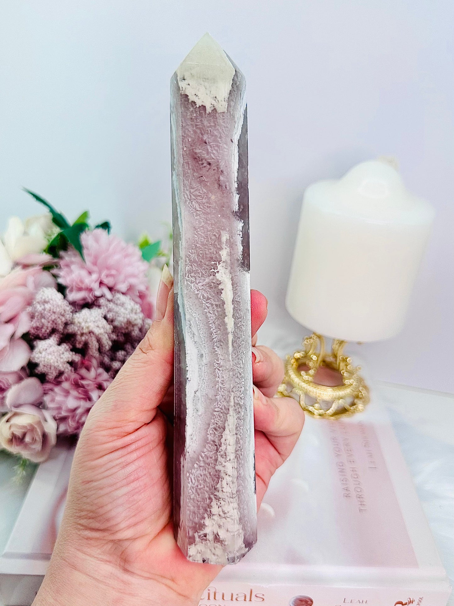 Silky Fluorite Tower 19.5cm