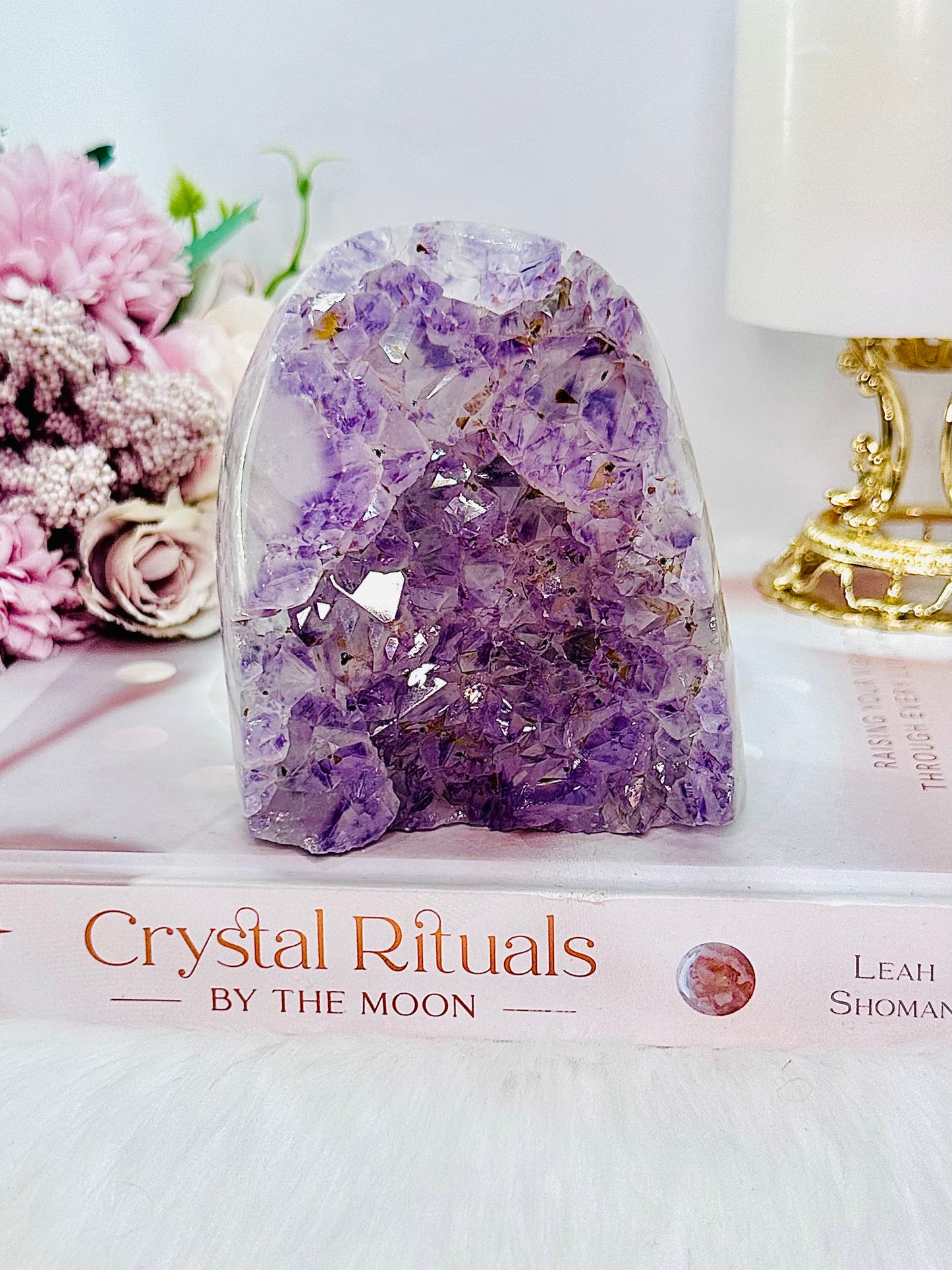 Protection From Negativity & Stress ~ Absolutely Gorgeous Light Purple 741gram Base Cut Druzy Amethyst Cluster From Uruguay