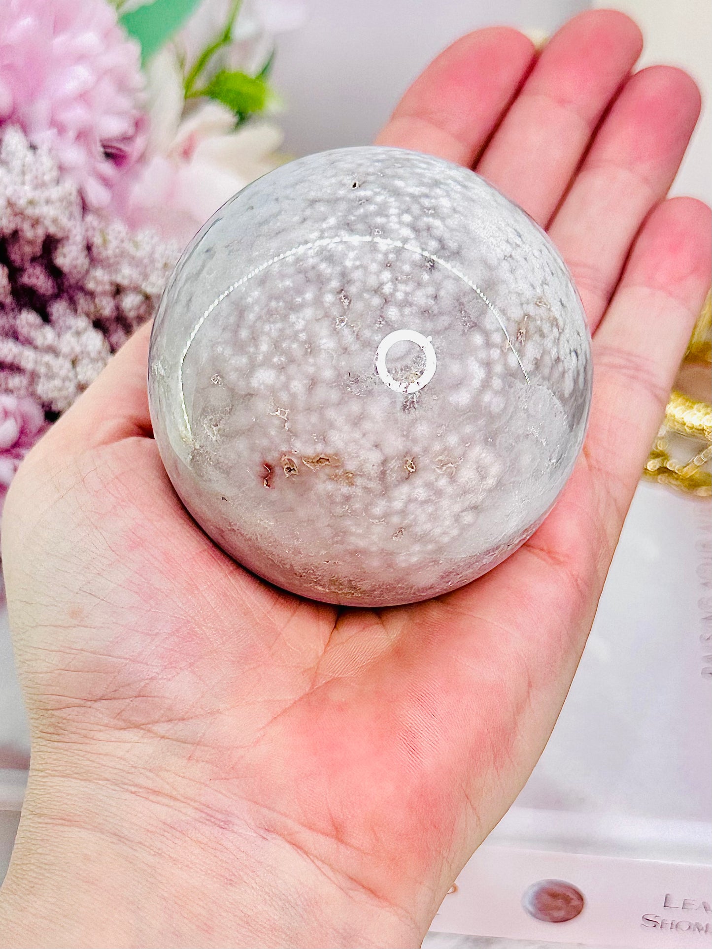 Graceful & Elegant ~ 372Gram Druzy Pink Amethyst Sphere on Silver Stand From Brazil