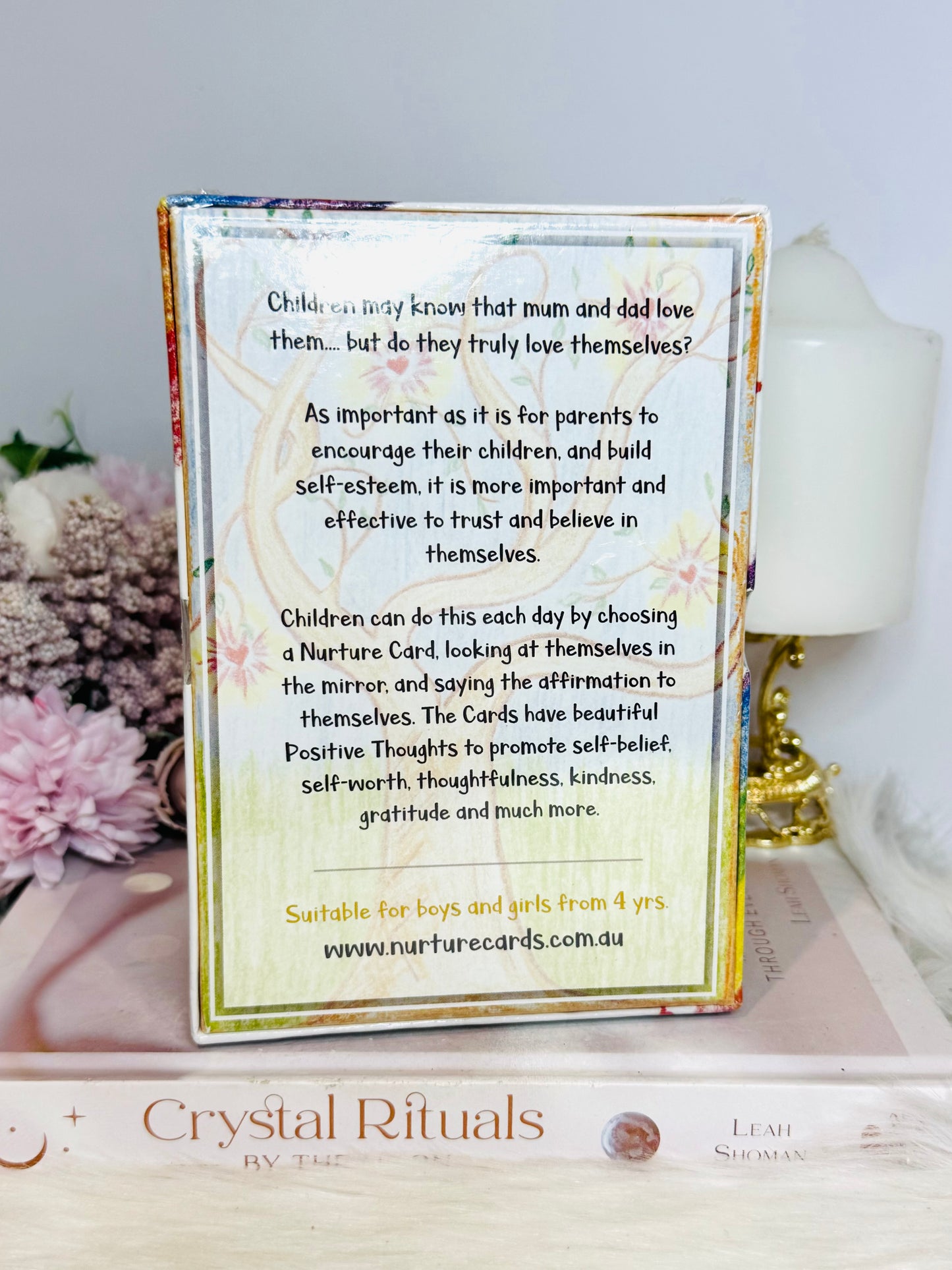 Positive Thought Nurture Cards & 4 Large Tumble Stones
