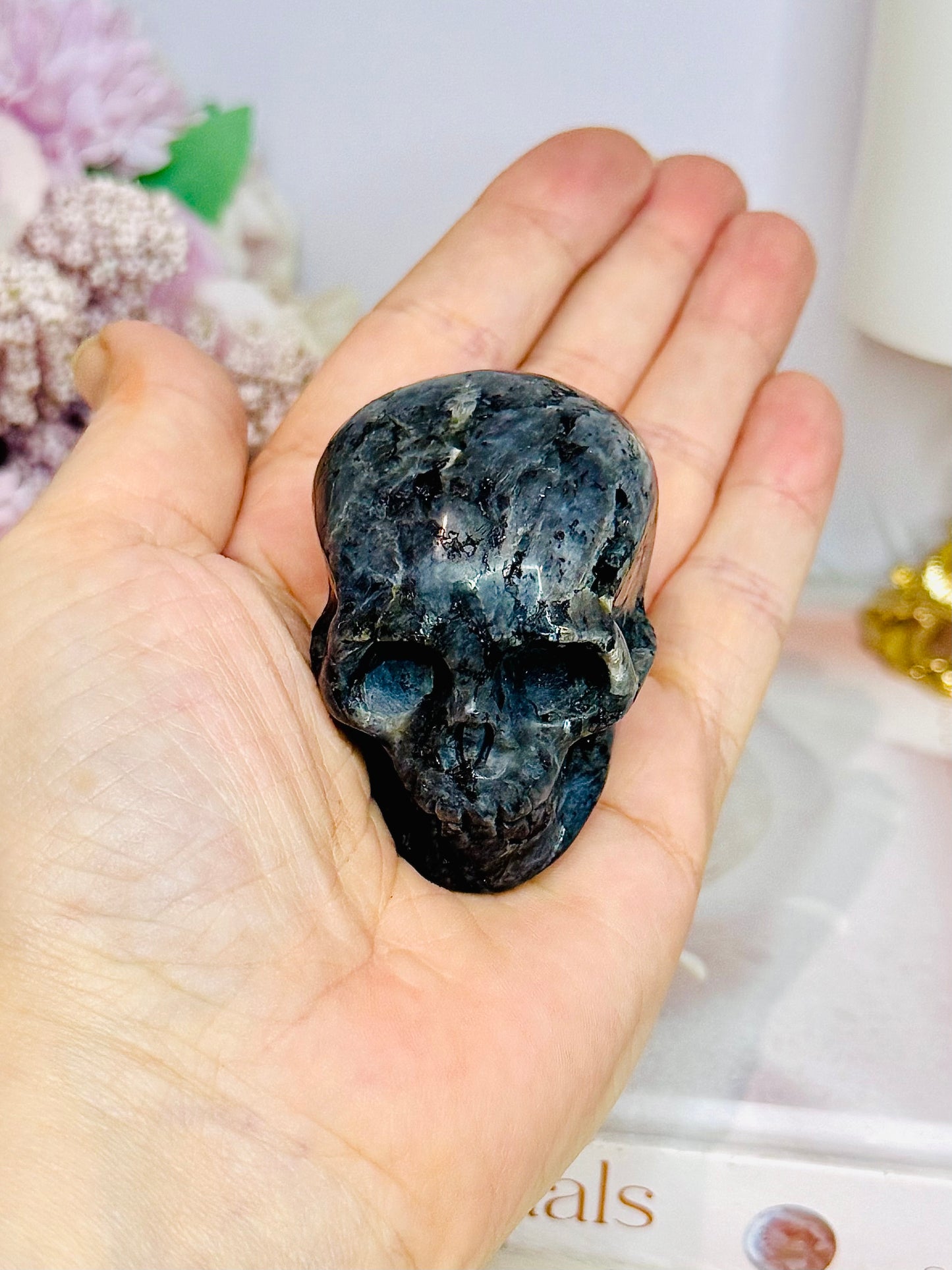 Larvikite Carved Skull 5.5cm