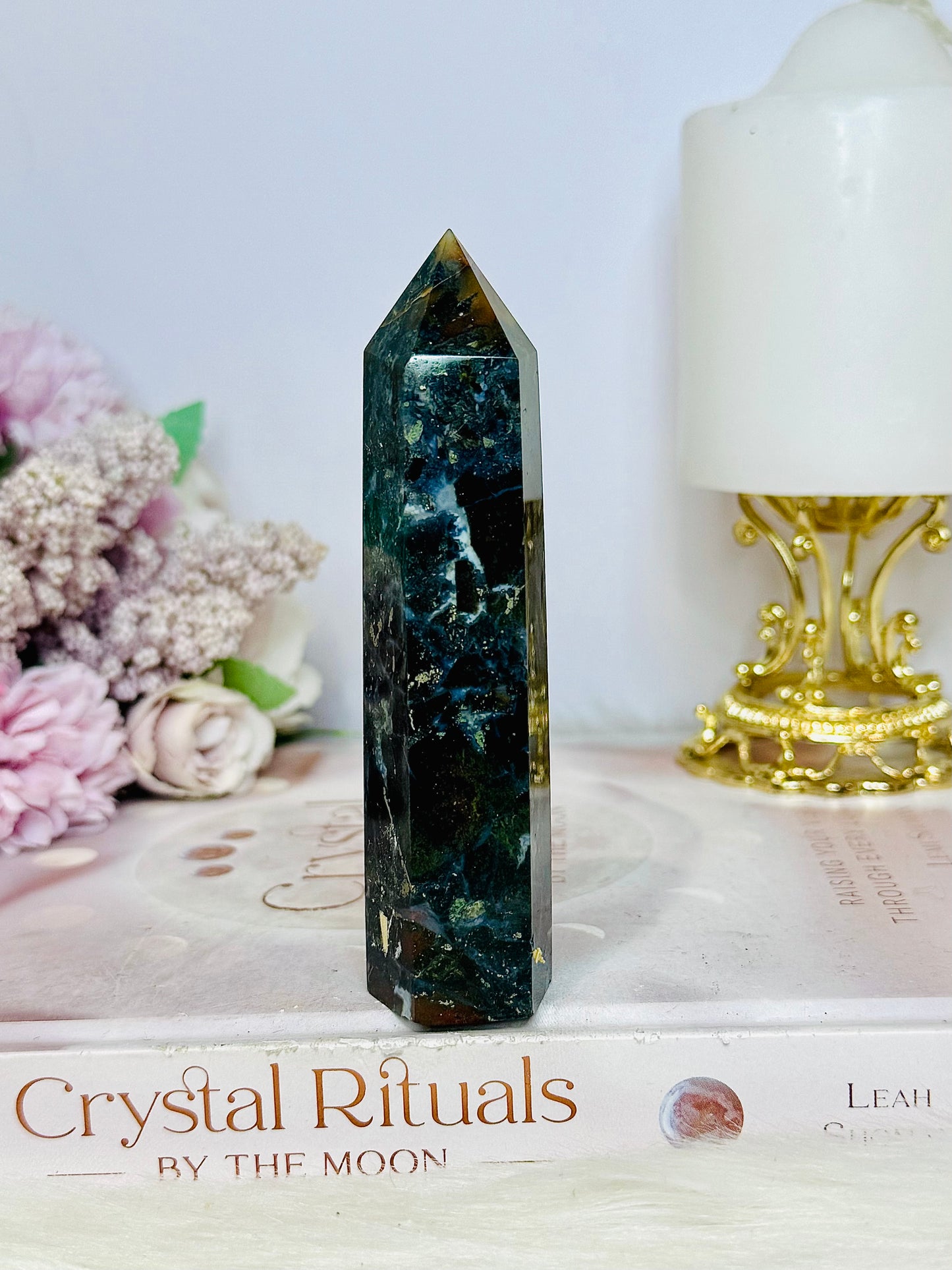 Green Ocean Jasper Tower 11cm