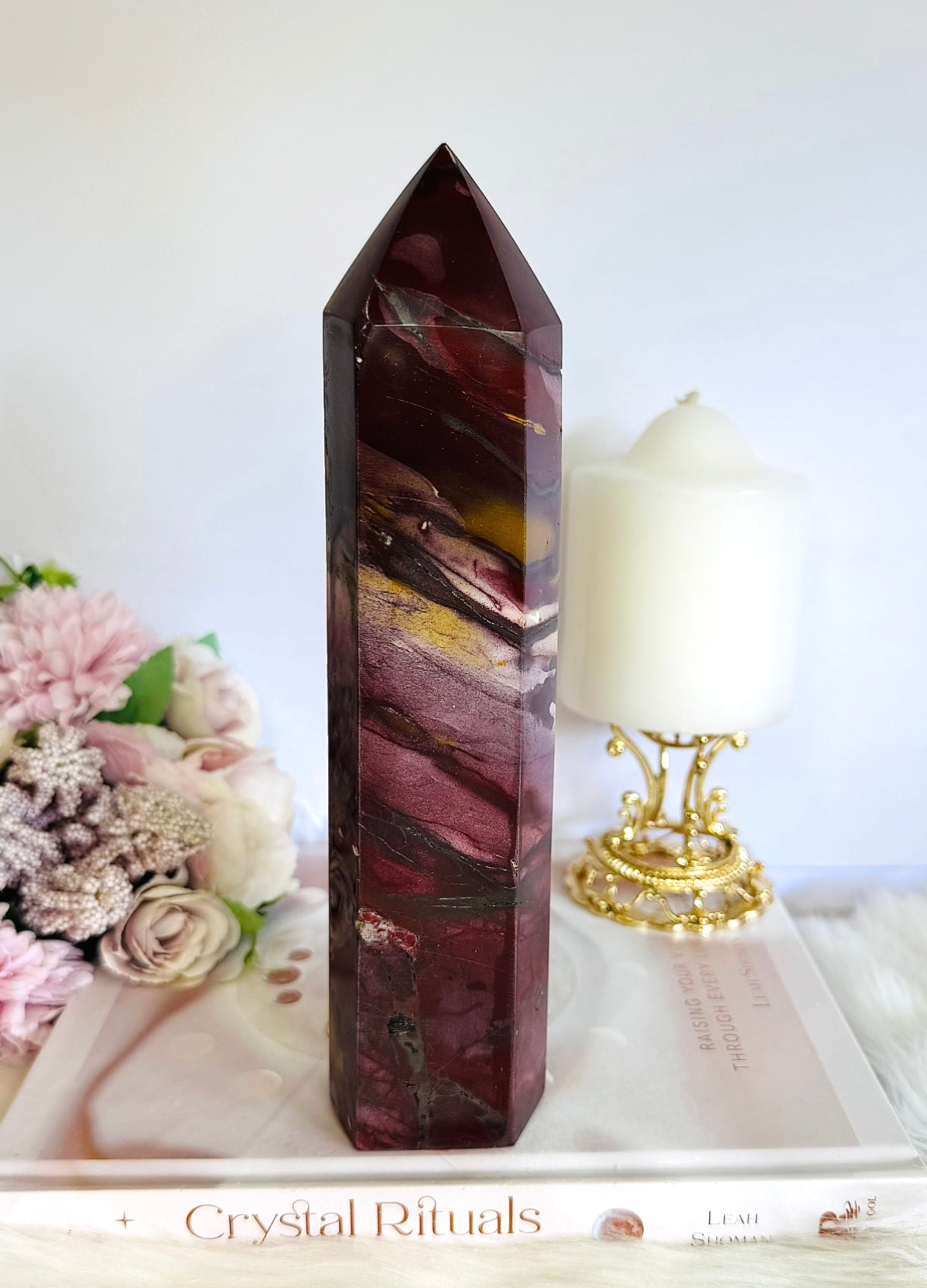 Classy & Fabulous Large Chunky Mookaite Jasper Tower 21.5cm