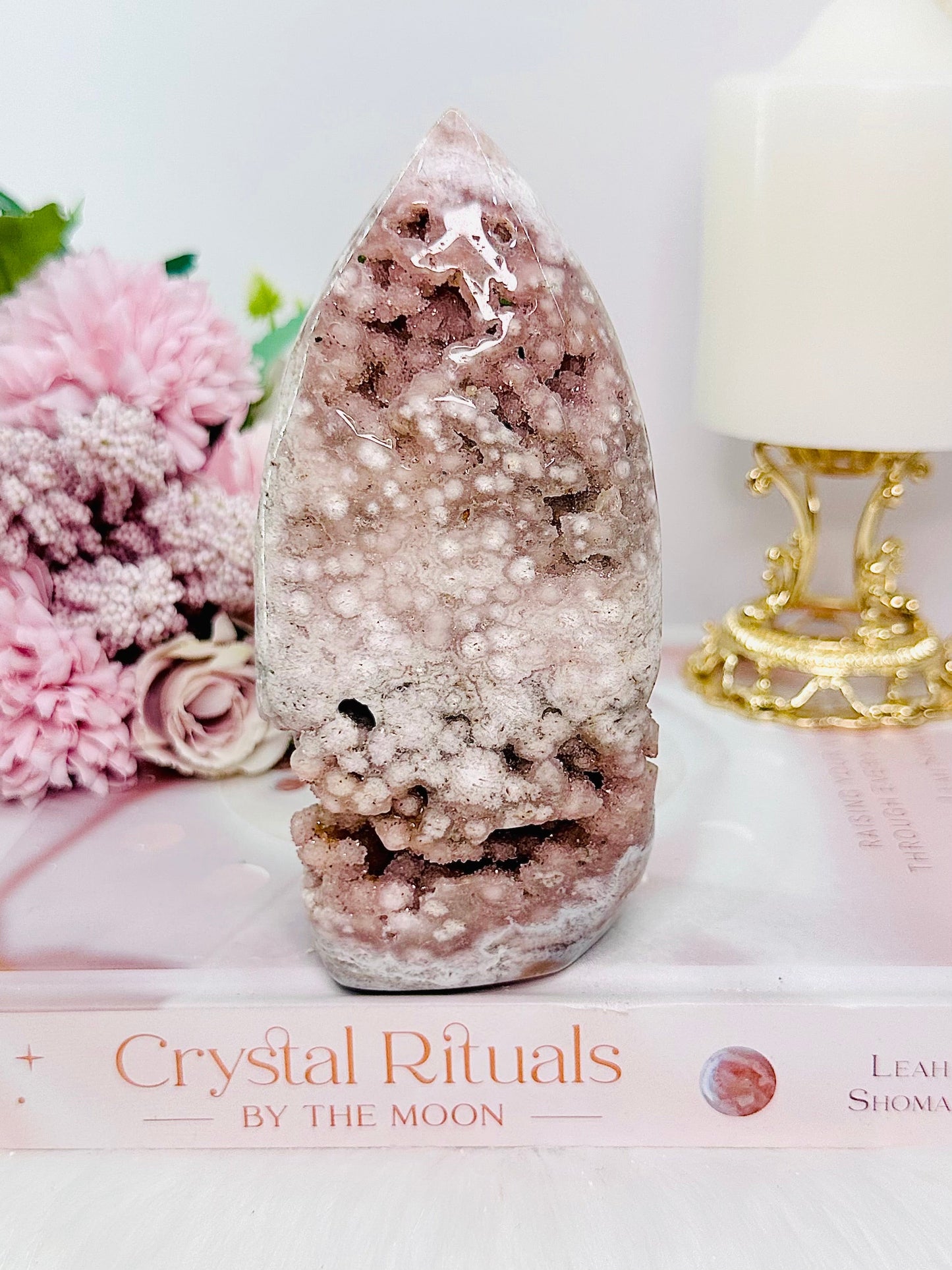 Large Pink Amethyst Druzy Freeform From Brazil 13.5cm 458grams