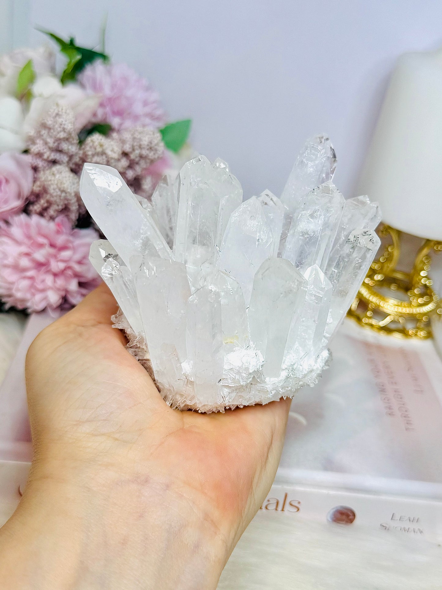 Large Lab Created Clear Quartz Specimen 451g
