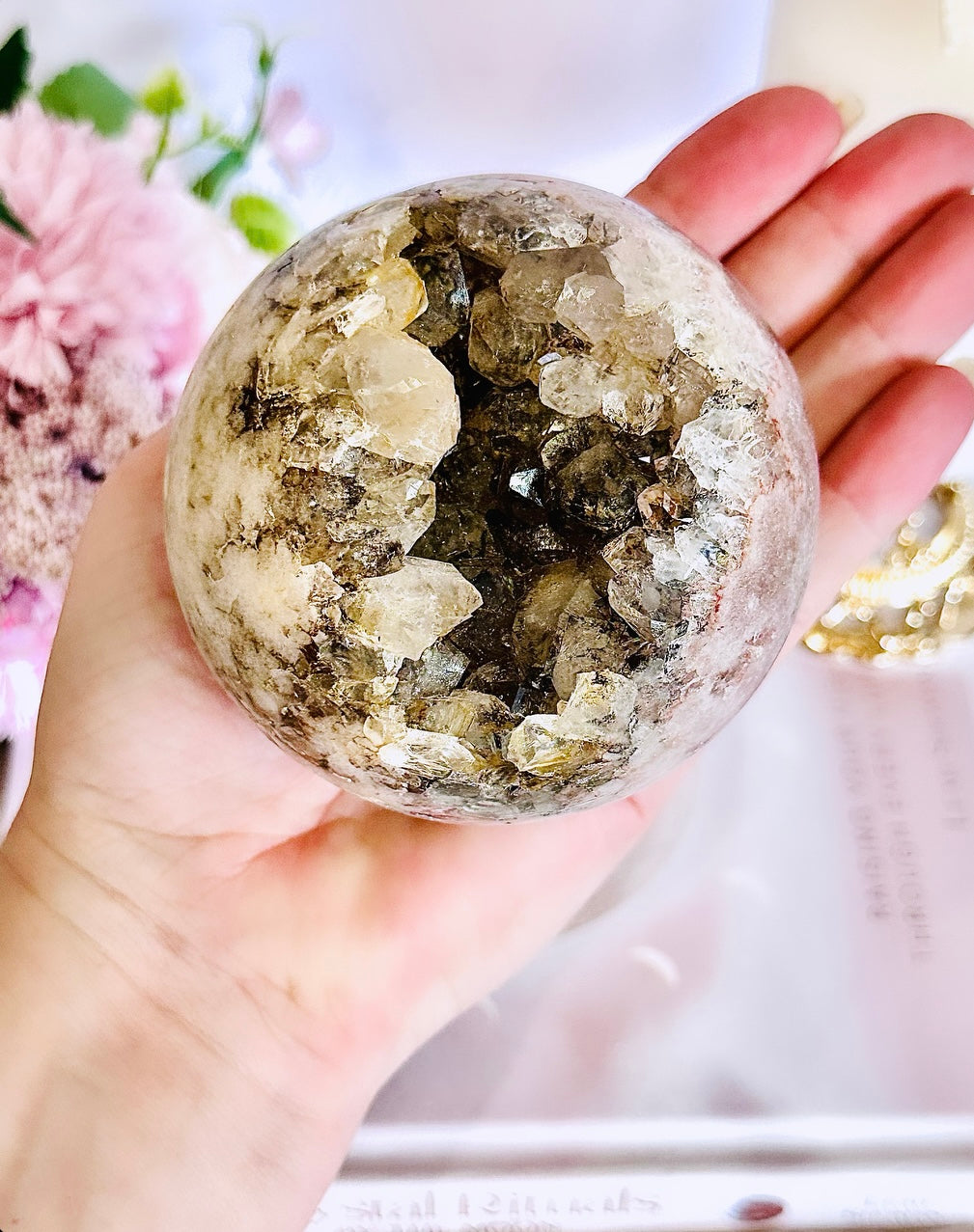 She Is Mesmerising!!! Classy & Fabulous 672gram Druzy Pink Amethyst Sphere On Stand From Brazil