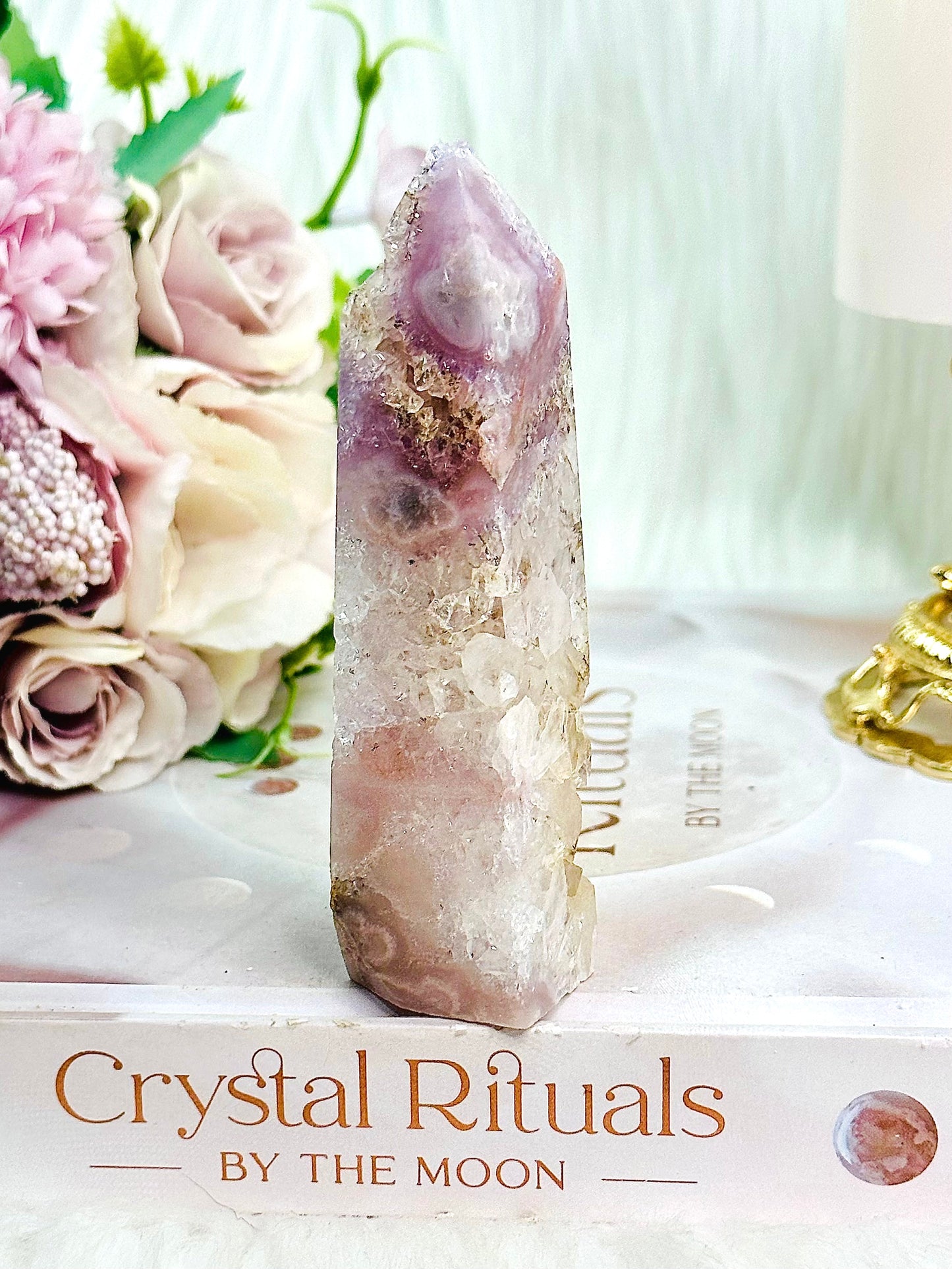 Divine & Elegant Druzy Pink Amethyst Tower From Brazil
