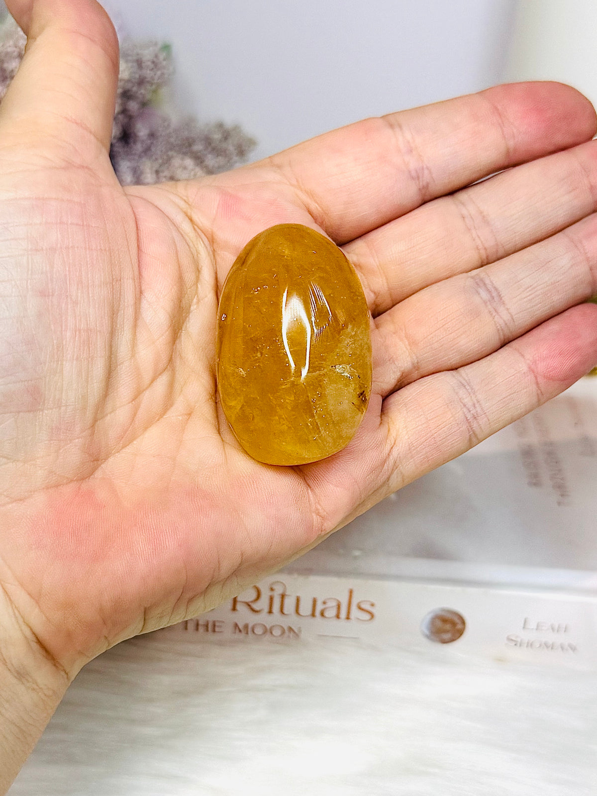 Golden Healer Palm Stone