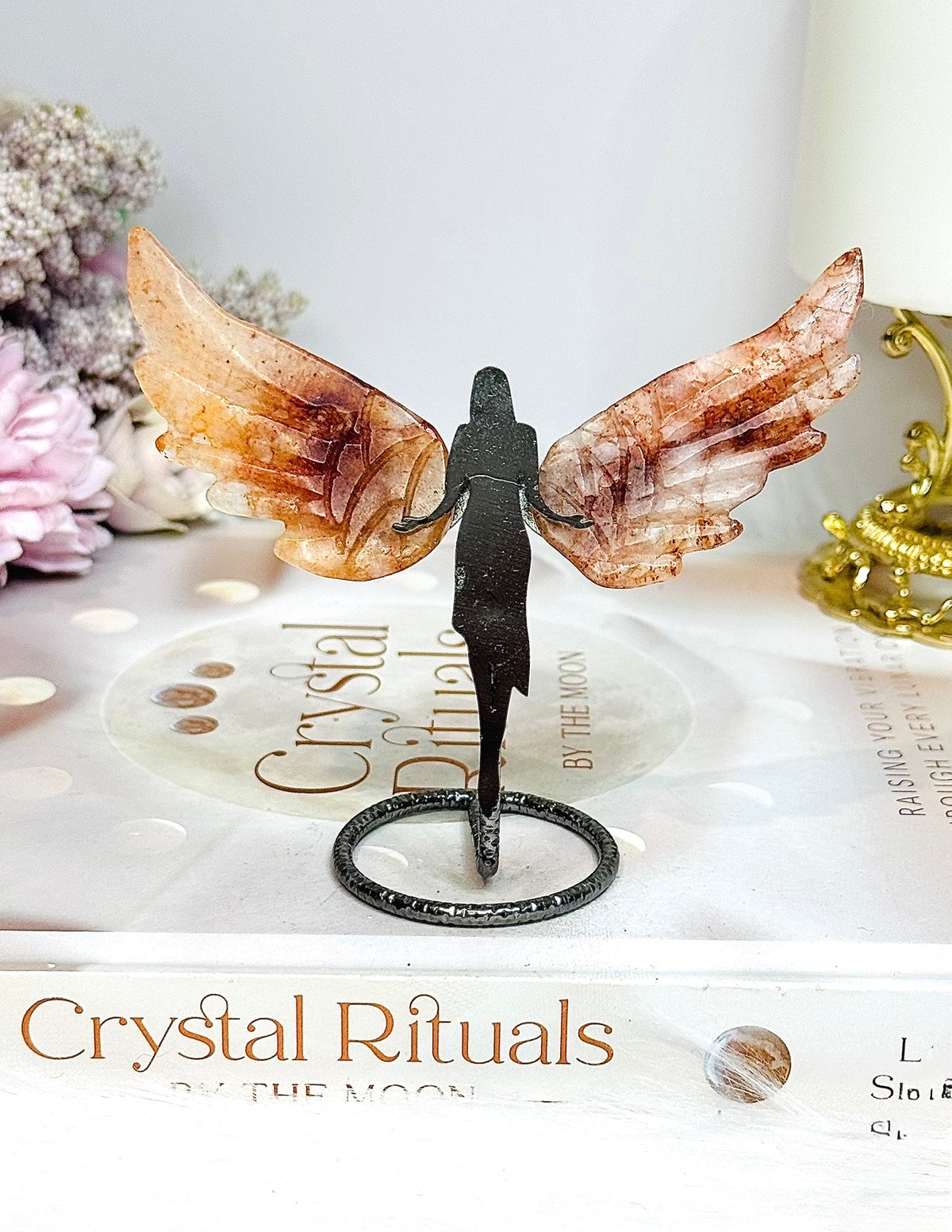 Fire Quartz Angel Wings 8cm