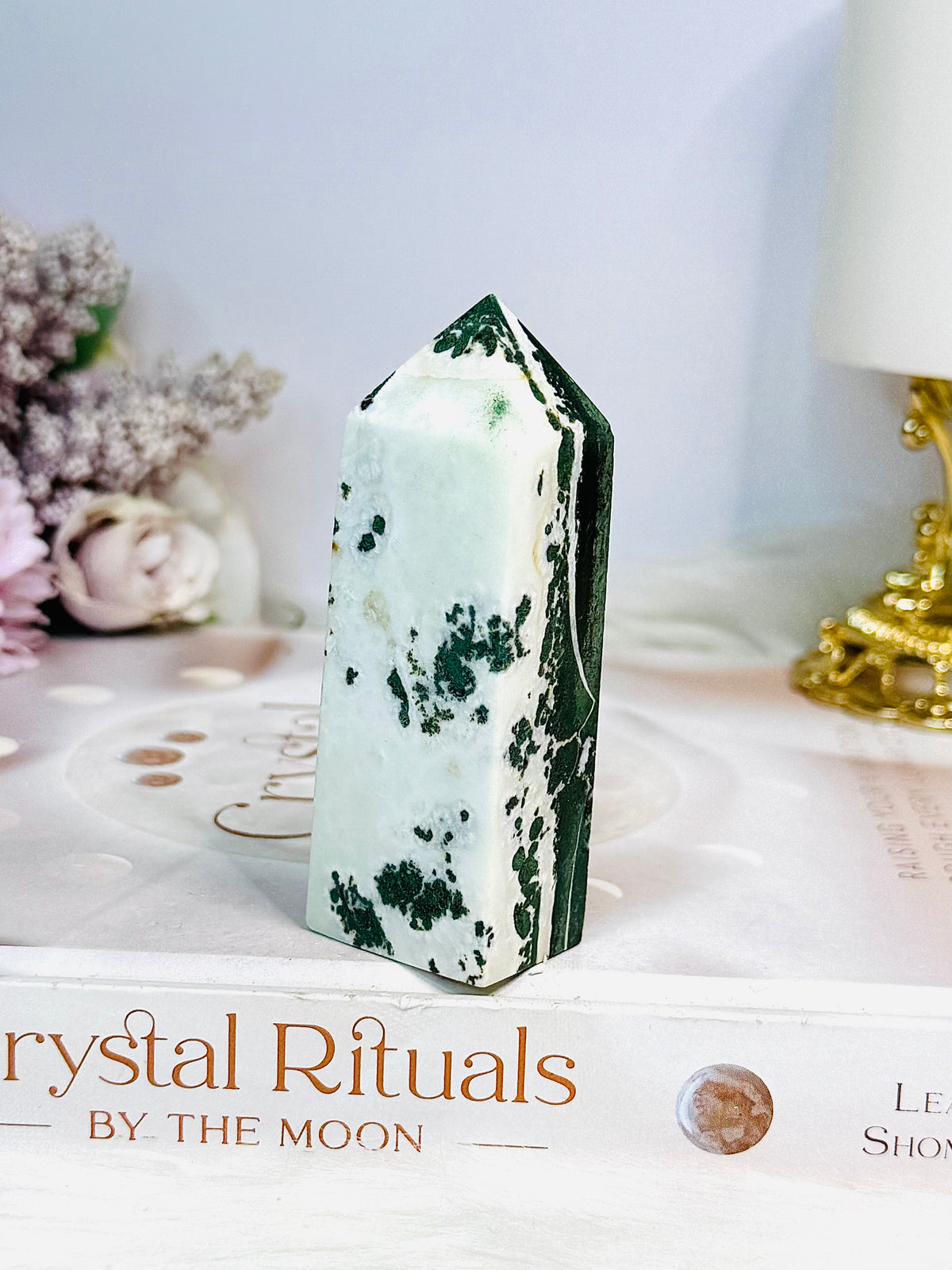 Green Unicorn Jasper Tower 8cm