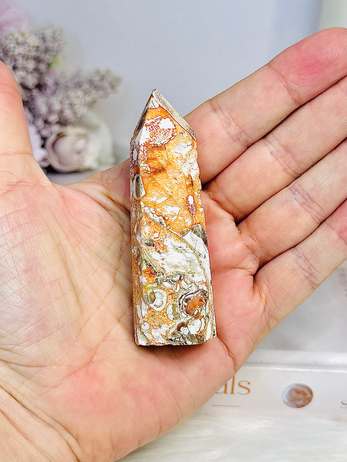 Money Agate Druzy Tower 7.5cm