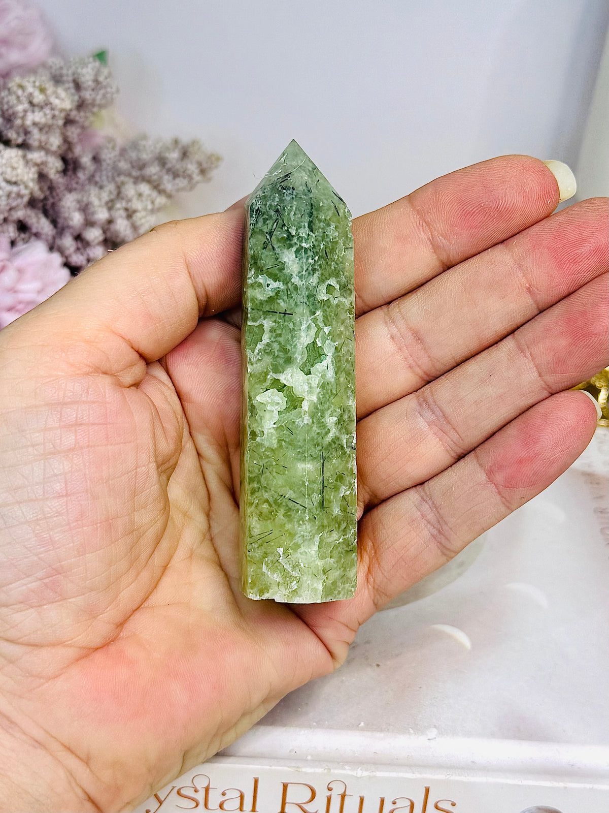 Prehnite Druzy Tower 8.5cm