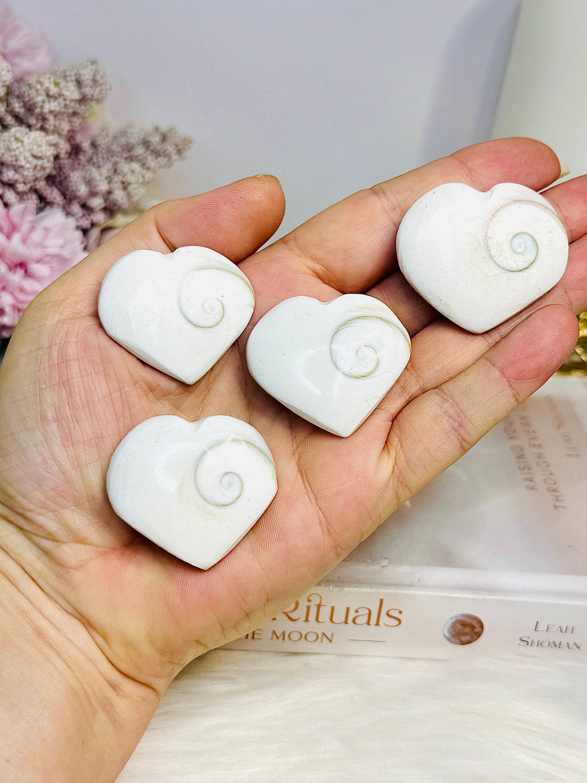 Shiva Shell Crystal Hearts $12 each