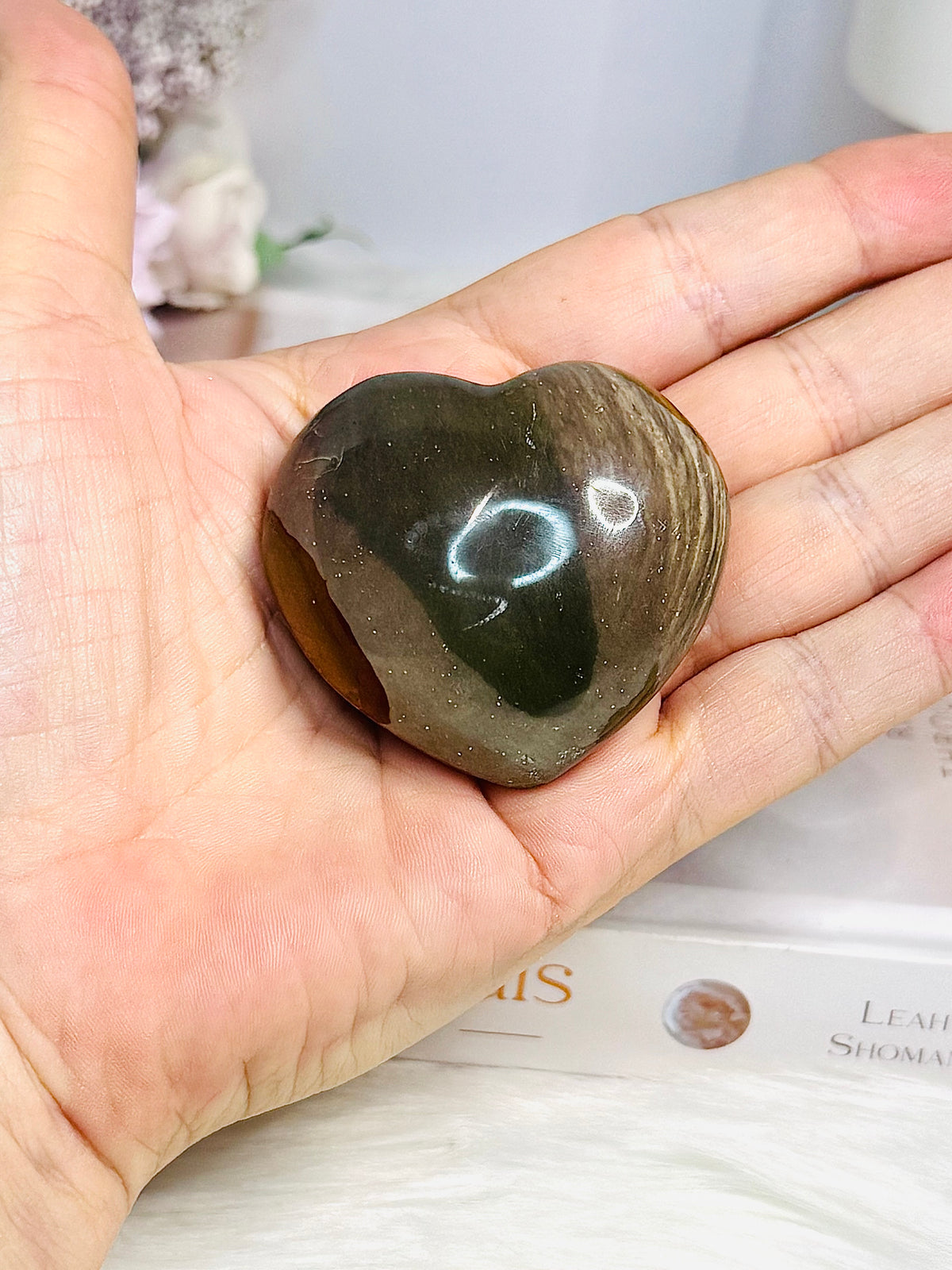 Polychrome Jasper Puffy Heart 79g