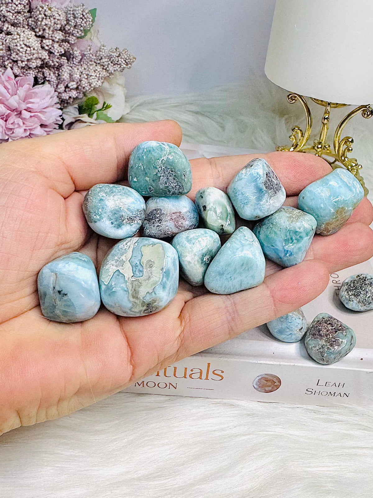 Natural Larimar Tumbles $10 each