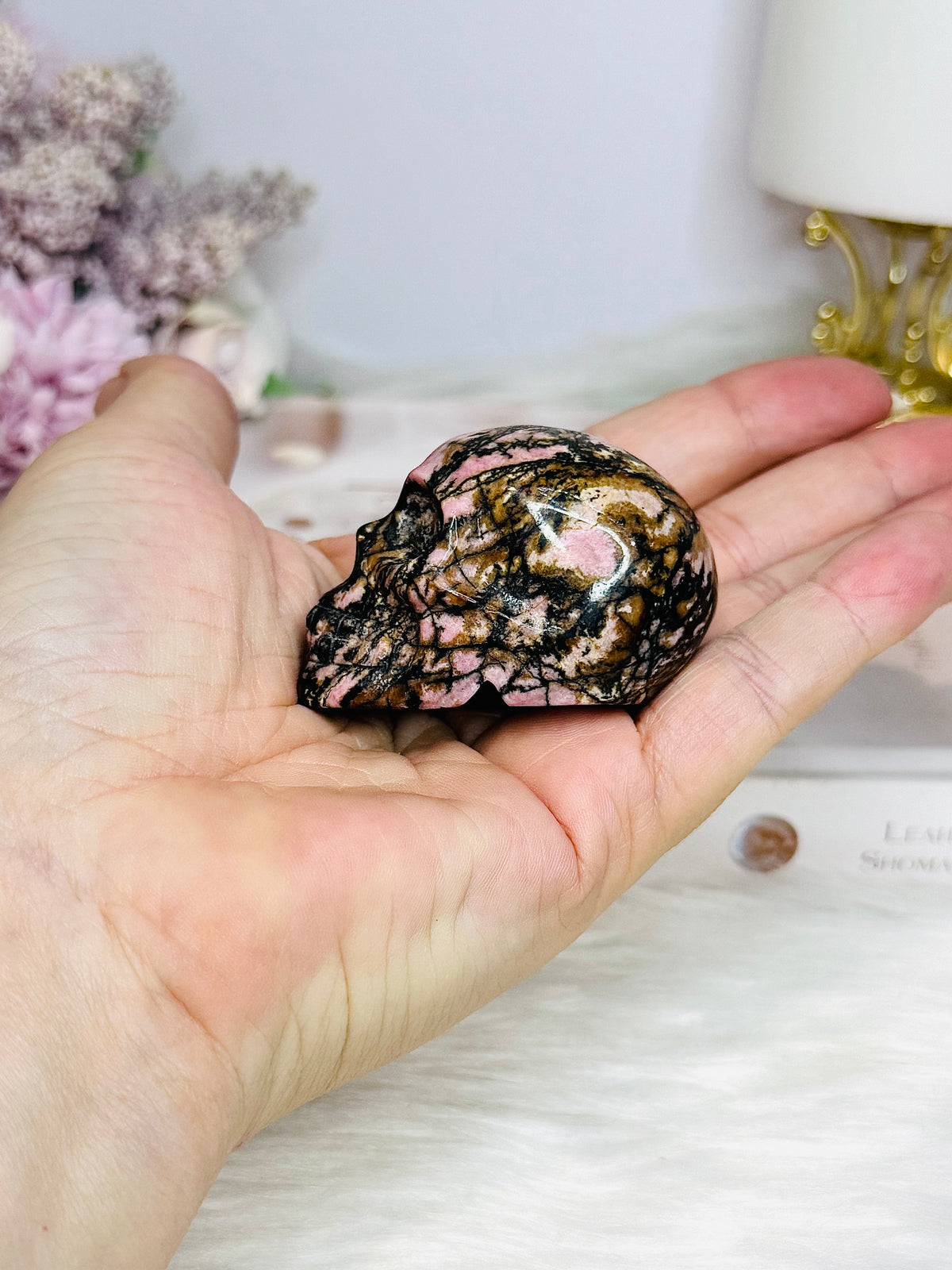 Pink Rhodonite Skull 5.5cm