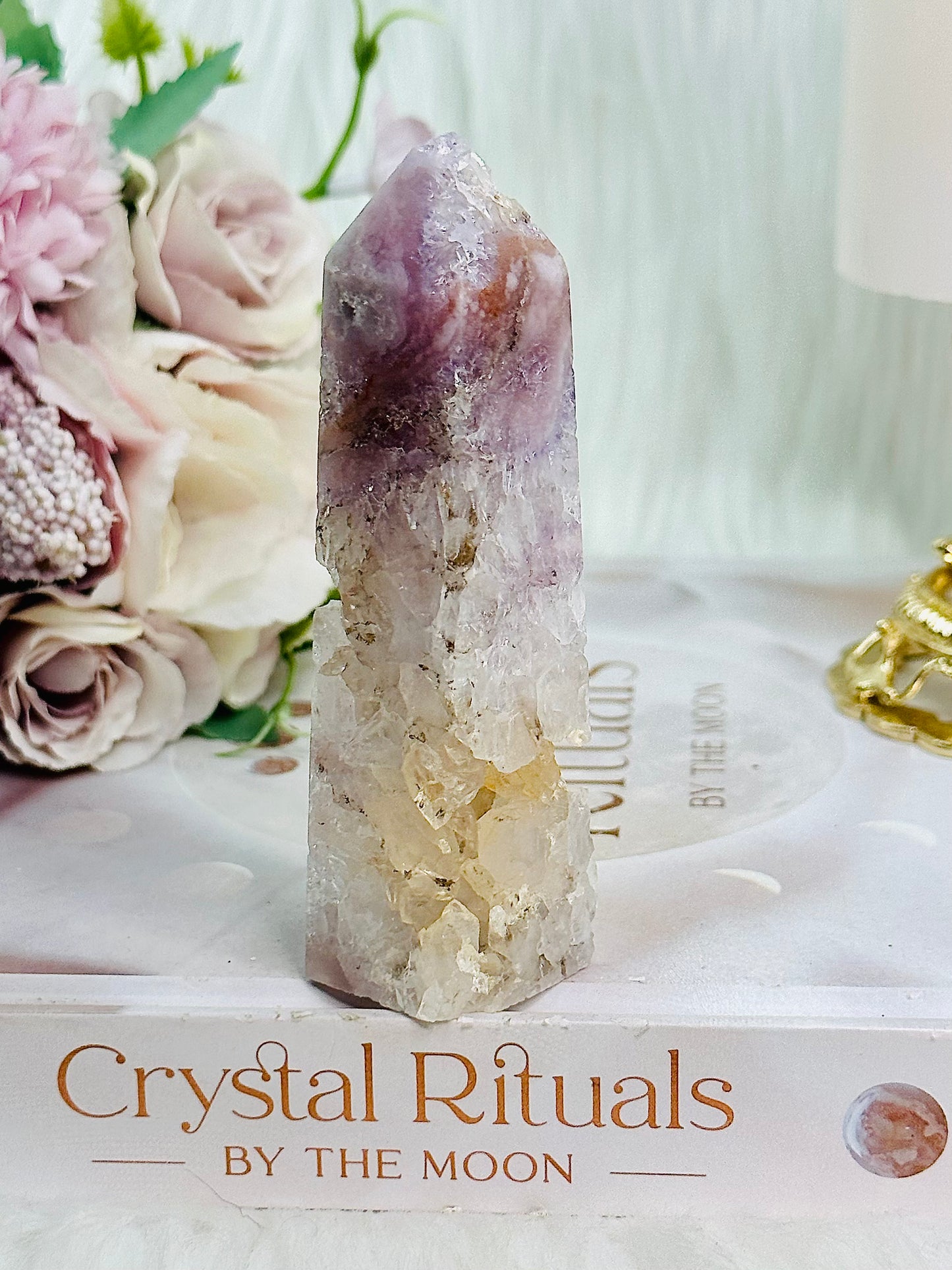 Divine & Elegant Druzy Pink Amethyst Tower From Brazil