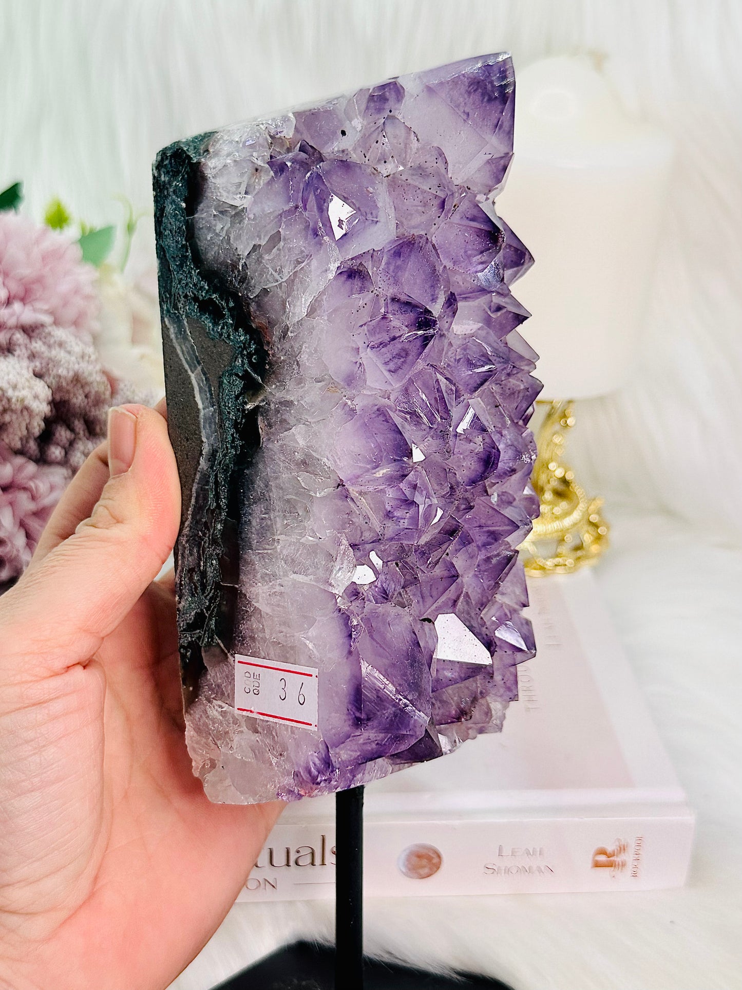 WOW!!!! Classy & Fabulous Large 1.4KG 22cm High Grade Chunky Amethyst Agate Cluster On Stand From Brazil ~ A Truly Exquisite Piece