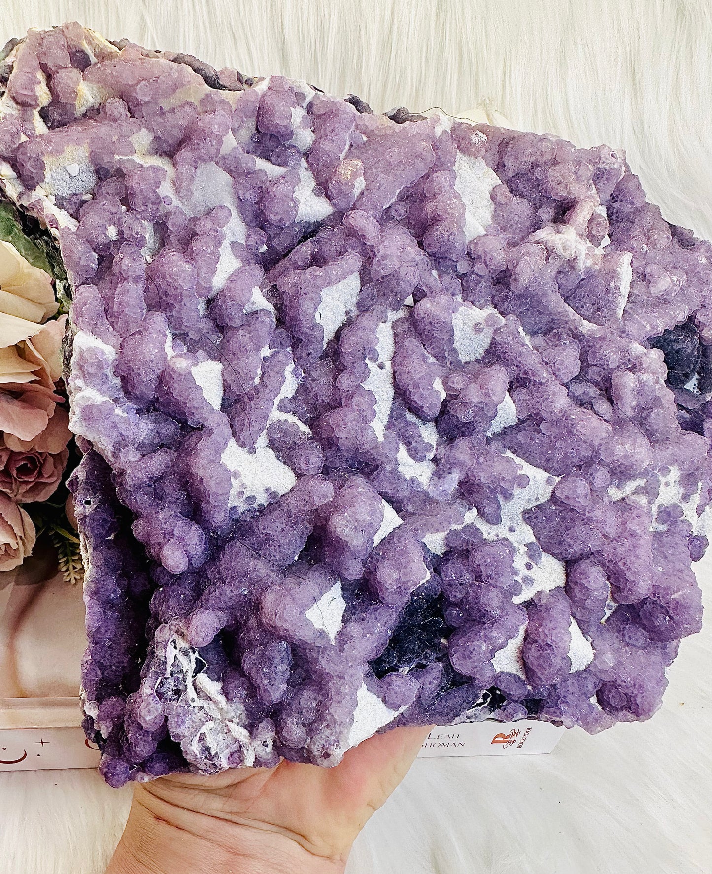 Huge 2.8KG Natural Sugar Fluorite Specimen | Slab From Brazil, She Is Purple On Top With Rainbow Colours Through The Sides