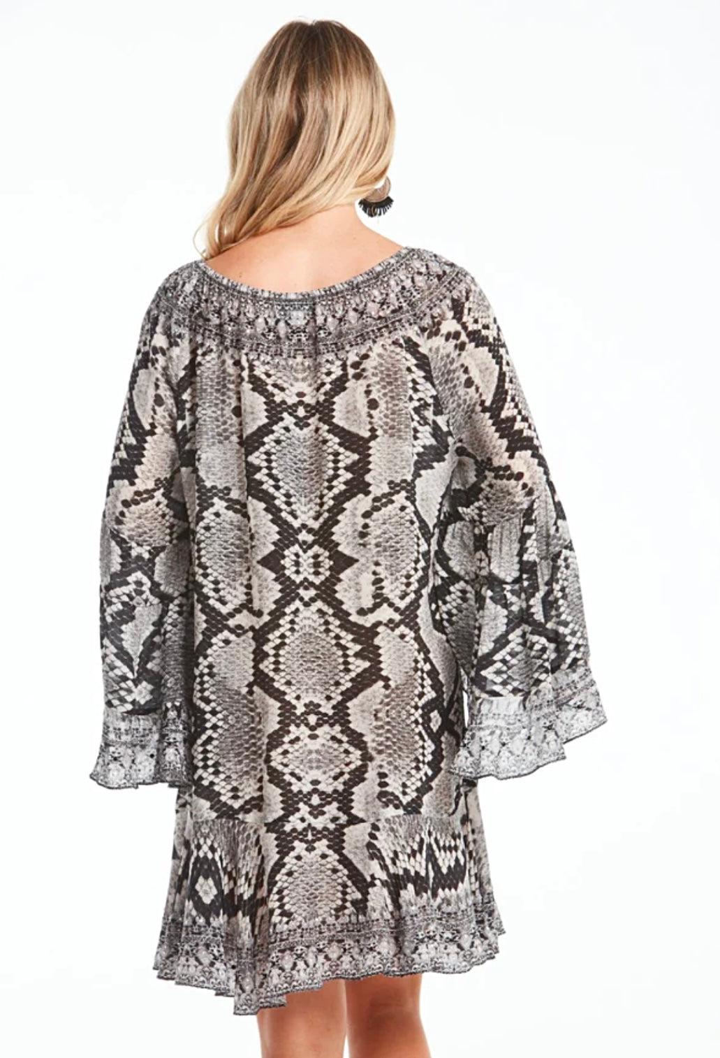 ⚜️ SALE ⚜️ Stunning New CZARINA Desert Snake Frill Crystal Embellished Dress