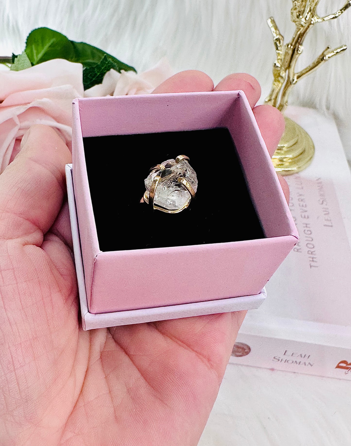 ⚜️ SALE ⚜️ Gift Boxed - Gorgeous chunky high grade, green amethyst adjustable ring from Brazil