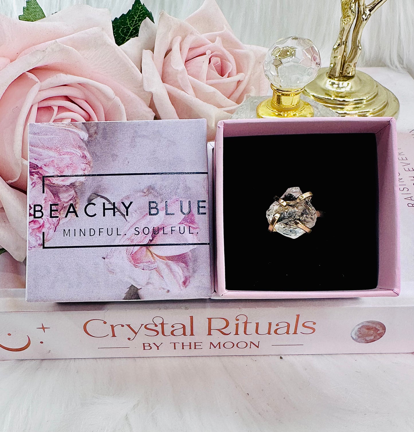 ⚜️ SALE ⚜️ Gift Boxed - Gorgeous chunky high grade, green amethyst adjustable ring from Brazil