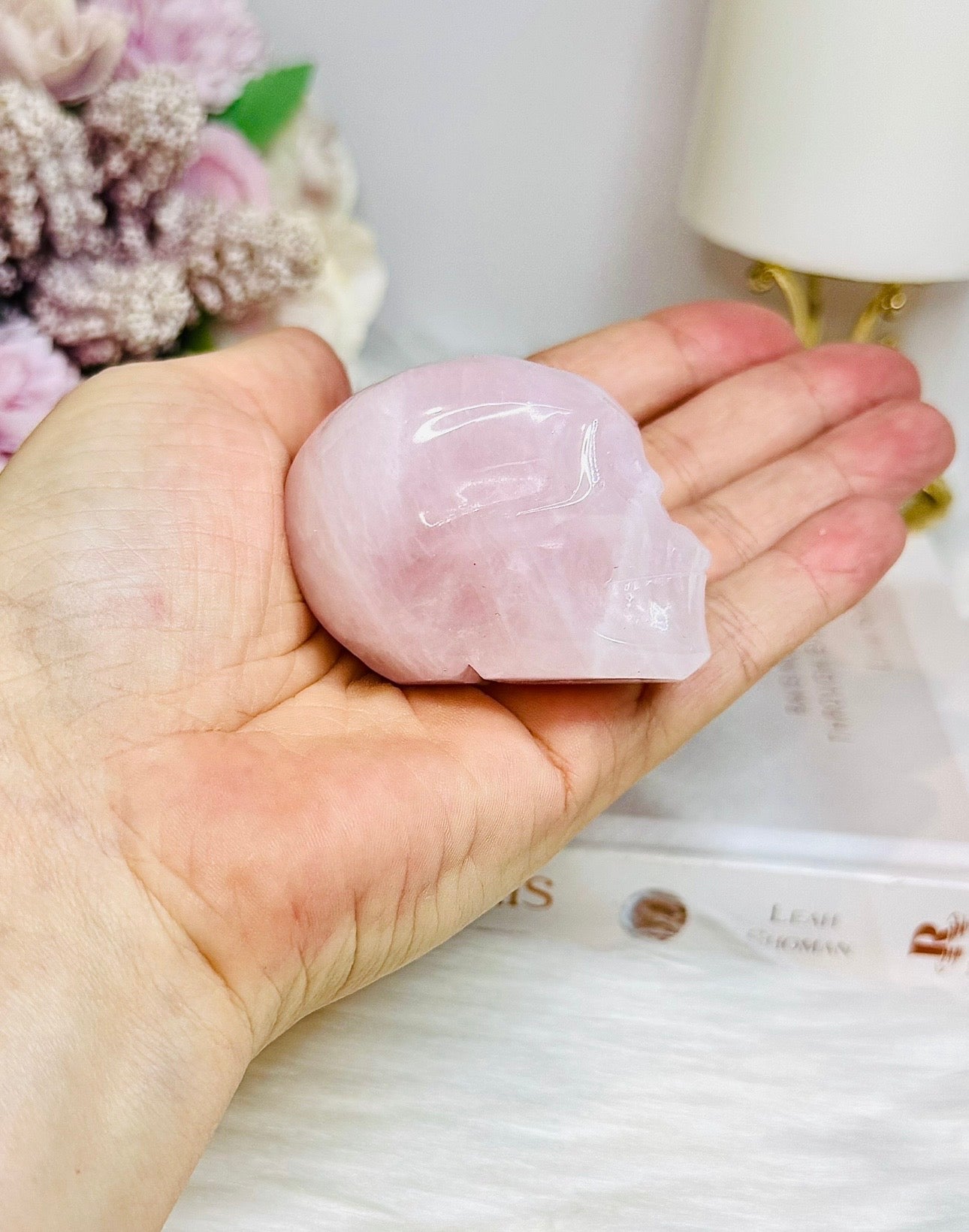 Rose Quartz Skull 6cm