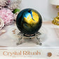 Labradorite Sphere on Stand 251g