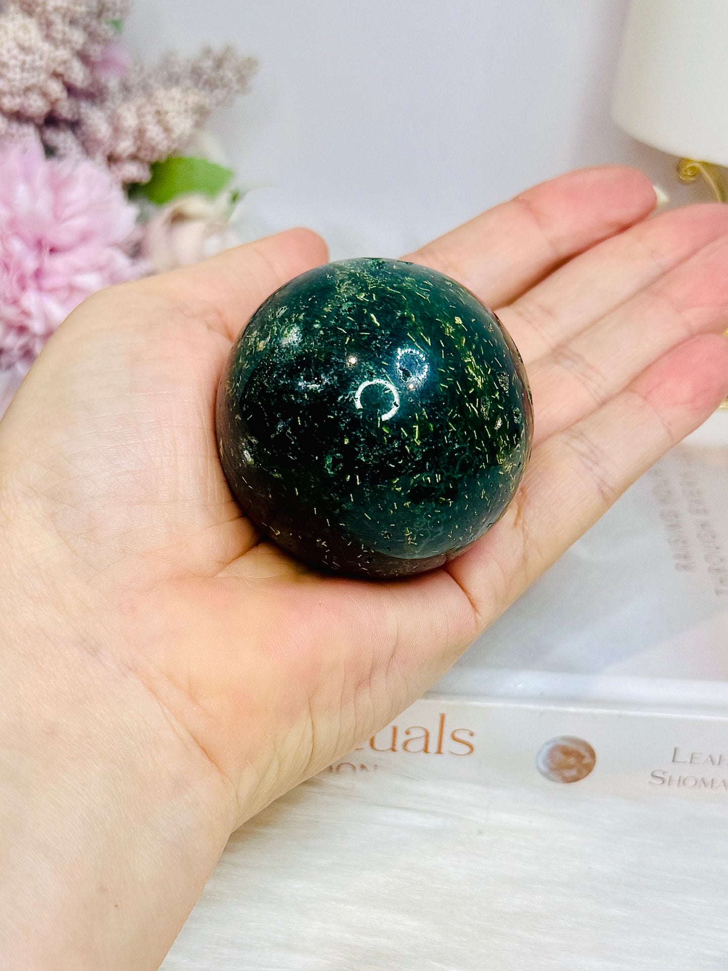 Green Quartz Sphere on Stand 185g