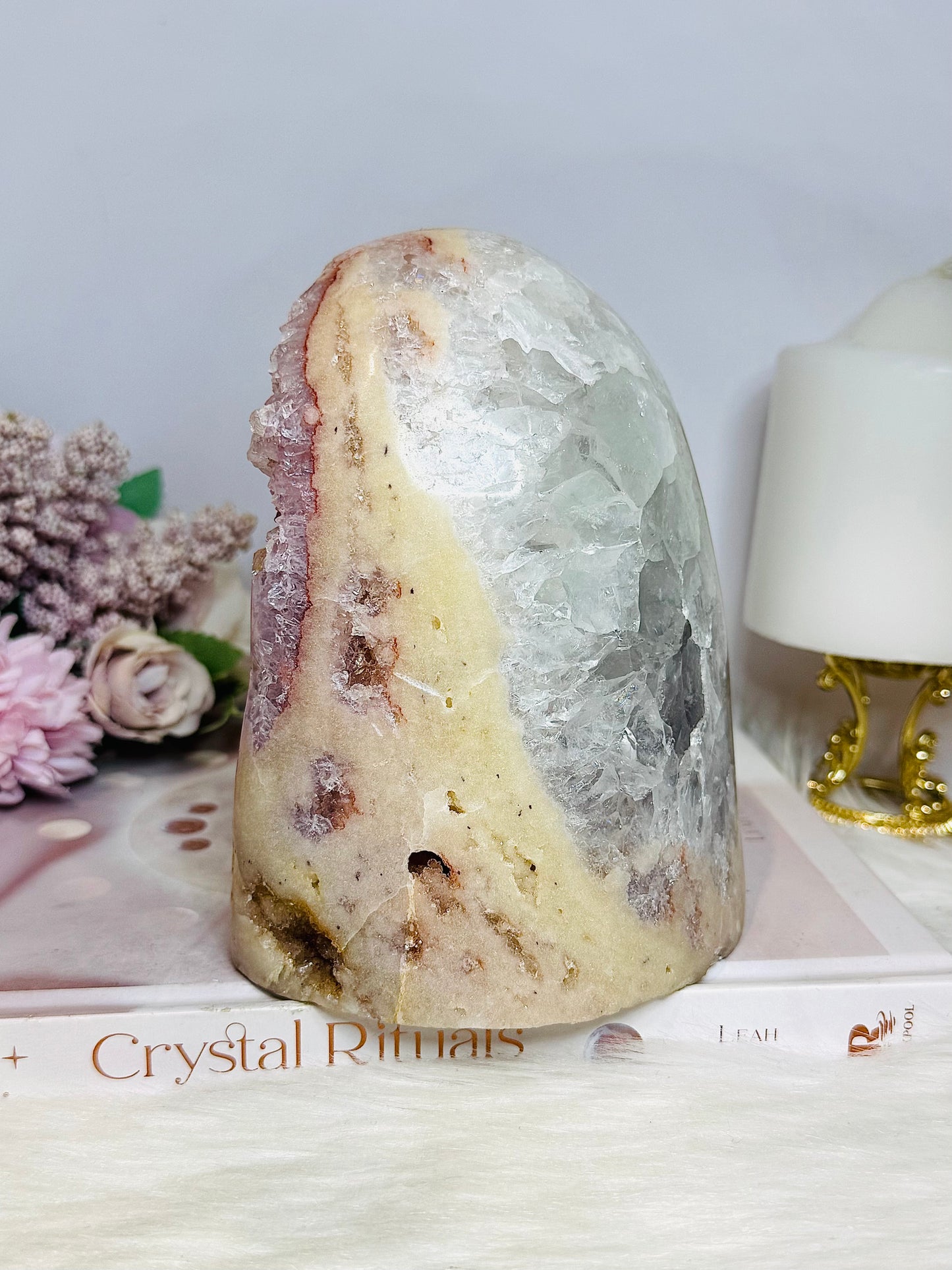 Huge Pink Amethyst Base Cut Cluster | Freeform 2.15KG From Brazil