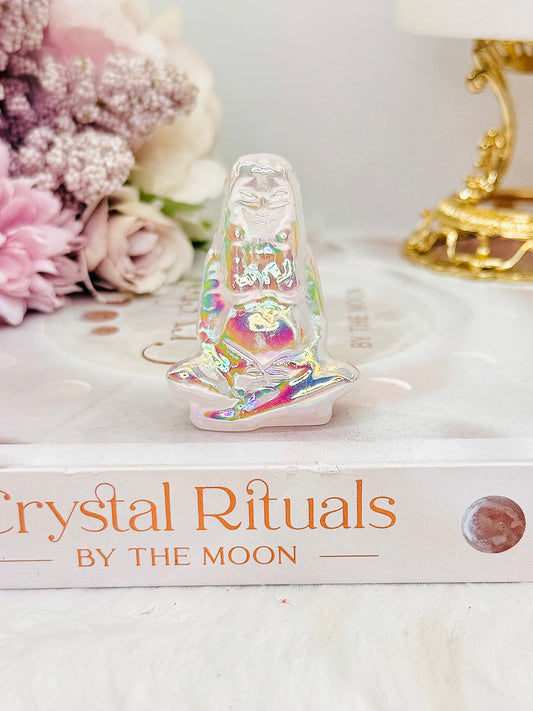 Rose Quartz Angel Aura Mother Earth Carving