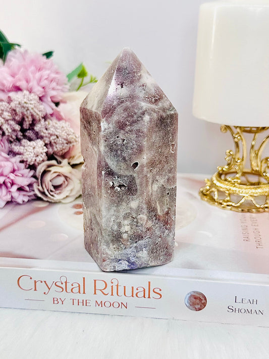 Chunky 439gram Druzy Pink Amethyst Tower