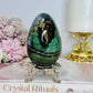 Large Moss Agate Egg on Stand 273g