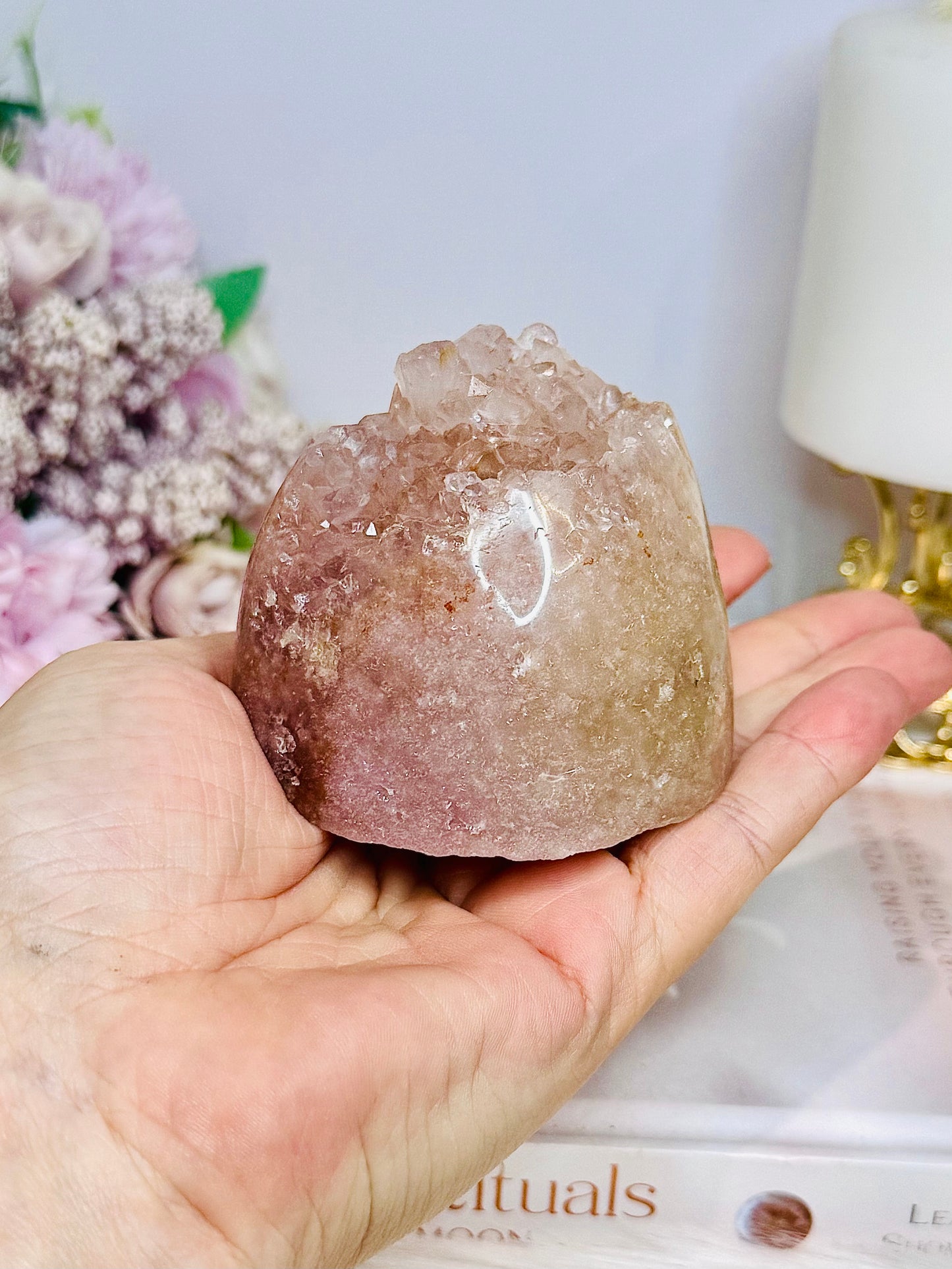 Pink Amethyst Druzy Freeform 307g