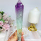Watermelon Fluorite Tower | Wand with Rainbows 15.5cm