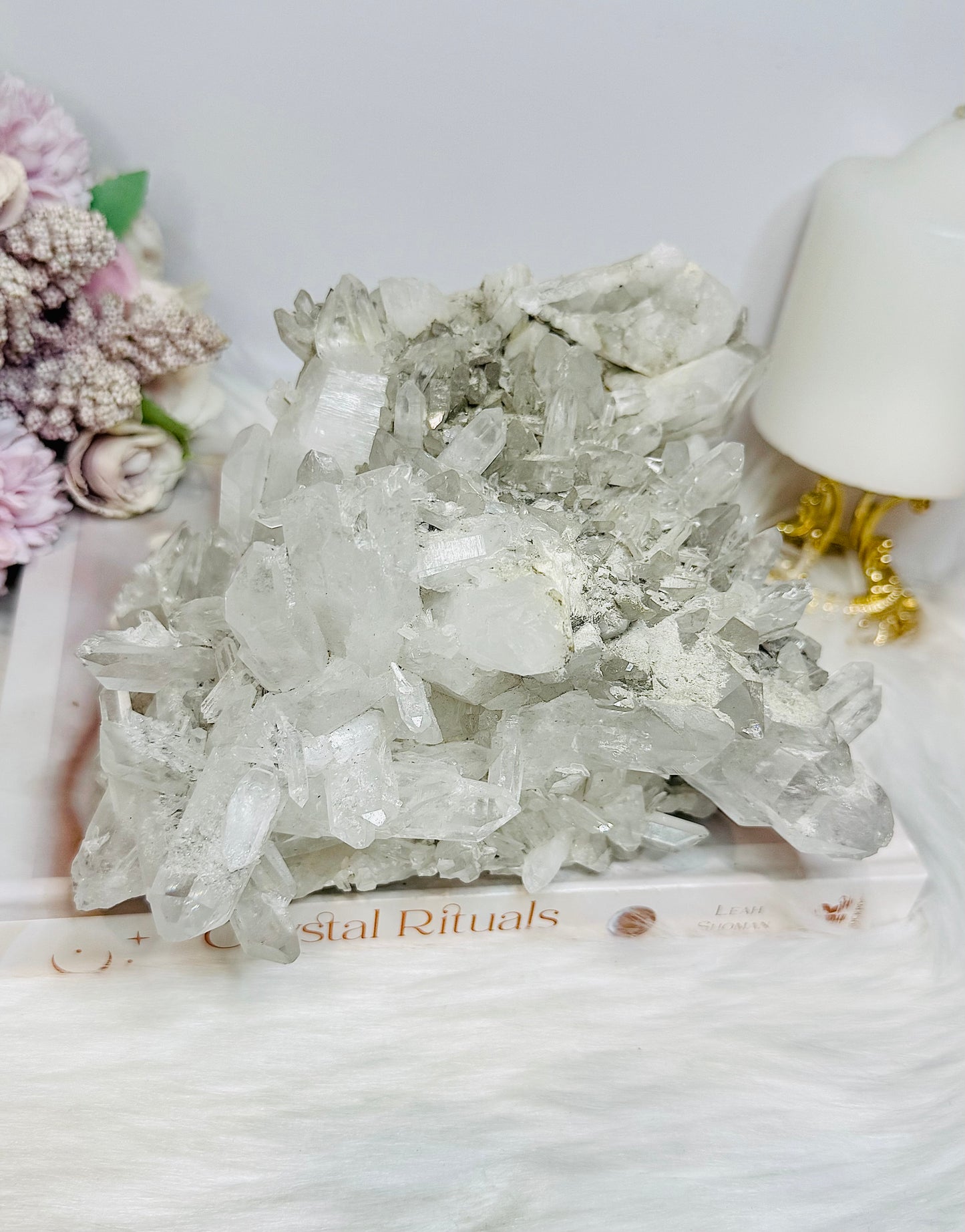 Large Clear Quartz Cluster Specimen 1.76KG