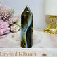 Agate Tower with Dentrite Inclusions 10cm
