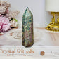 Rare Ruby In Blue Apatite Tower (UV Reactive) 8cm
