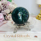 Moss Agate Sphere On Stand 212g