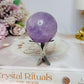 High Grade Amethyst Sphere on Stand 102g