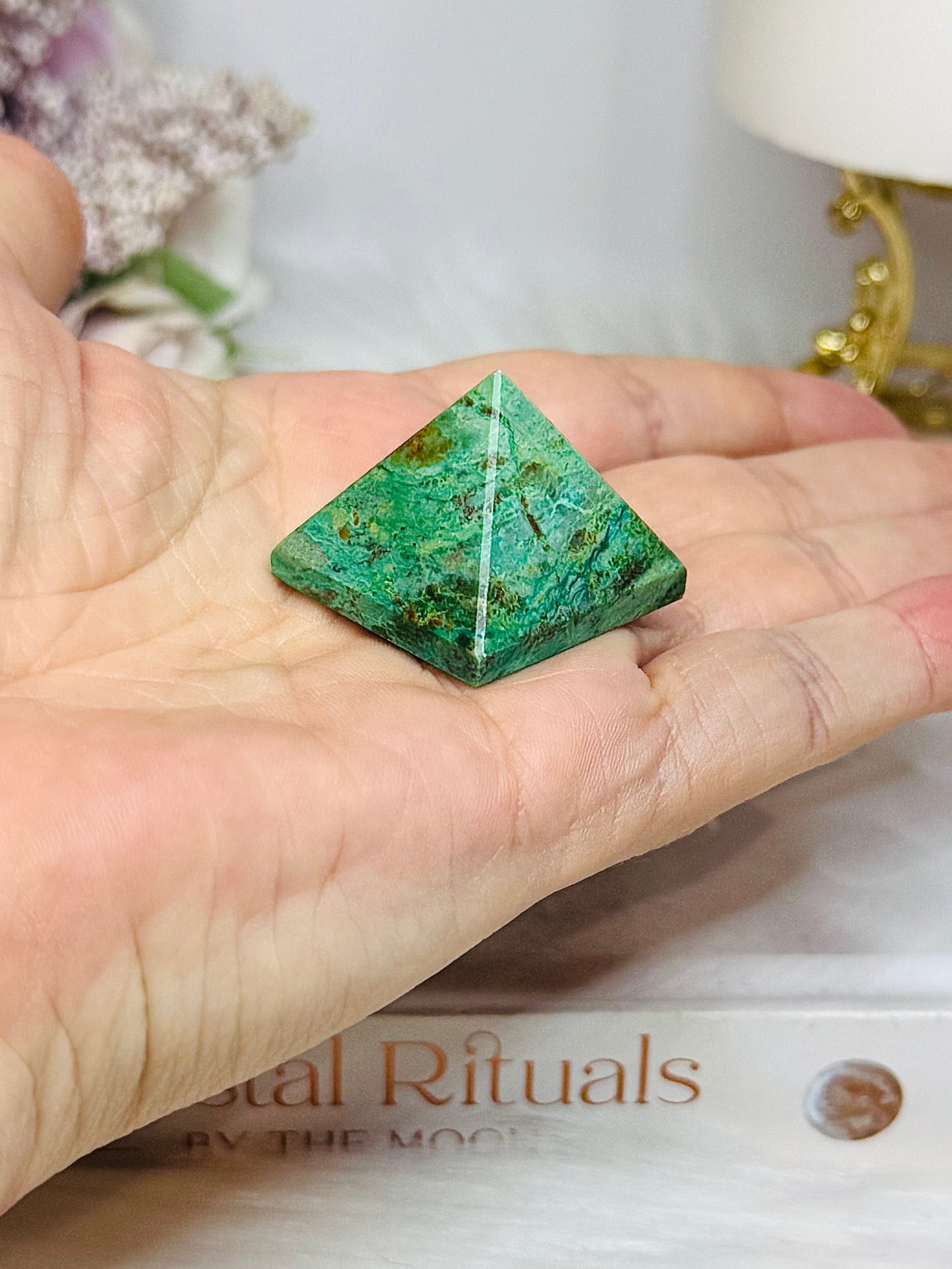 Small Natural Turquoise Pyramid 3cm