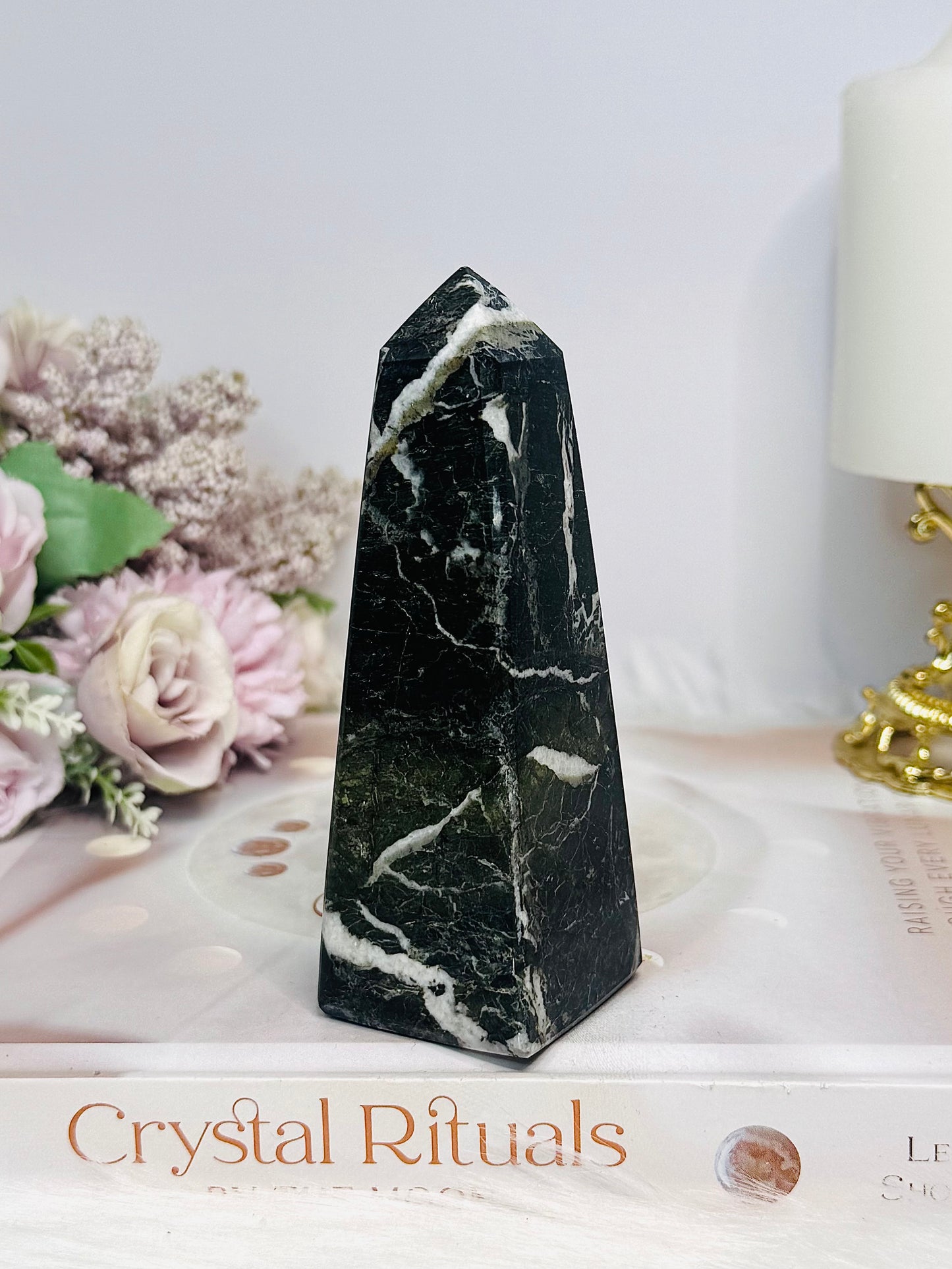 Chunky Black Onyx Tower / Obelisk 11cm