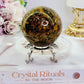 Gorgeous Tigers Eye Filled Orgonite Sphere On Stand