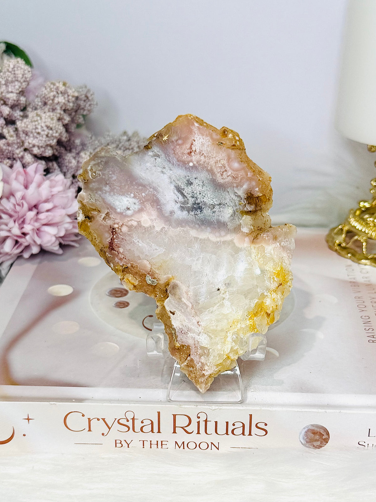 Pink Amethyst Slab 10.5cm On Stand