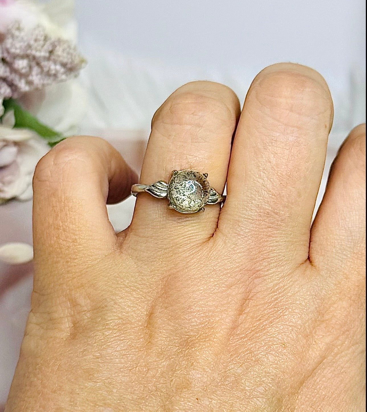 Garden Quartz Adjustable Ring in Gift Bag