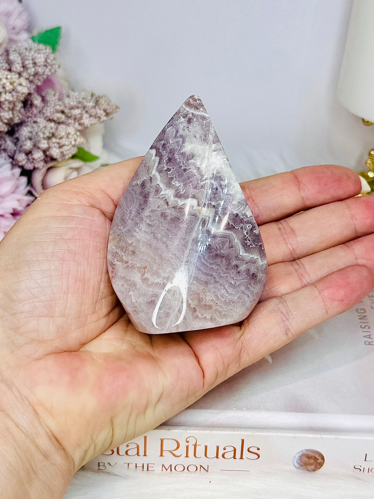 Chevron Amethyst Freeform | Flame 8cm