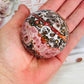 My Favourite!!!! Incredible Pink Leopard Skin Jasper Sphere on Stand 6.5cm