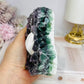 Fluorite Chunky Specimen with Matrix on Stand 711g